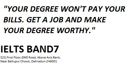 a degree is not enough, you need money as well.